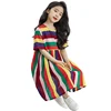 New Modern Princess Girls Party Rainbow Fancy Thailand Dress For Girls Children On Summer From China Supplier