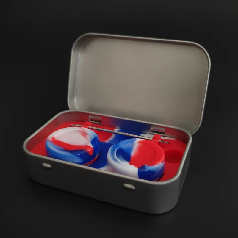 Free Shipping Portable Metal Case Food Grade Silicone Containers Wax Storage Container, Mix colors
Free Shipping Portable Metal Case Food Grade Silicone Containers Wax Storage Container, Mix colors