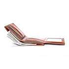 RFID Blocking Trifold Wallet Genuine Leather Credit Card Holder for mens