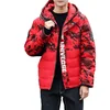 korean short down jacket men Polyester With Siamese Cap Men Down Coat thicken & thermal patchwork 291765
