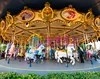 Fairground Attractions Entertainment Rides Amusement Park Equipment 88 seats Outdoor Double Layer luxury Carousel horse