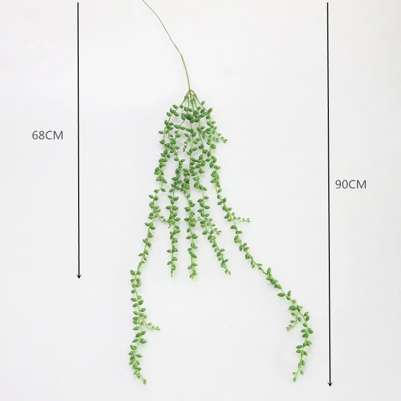 Flone 3 Branch Simulation Succulents Lover Tears Green Rattan Wall Hangings Artificial Plant Home  Home Party Leisure Decor (10)