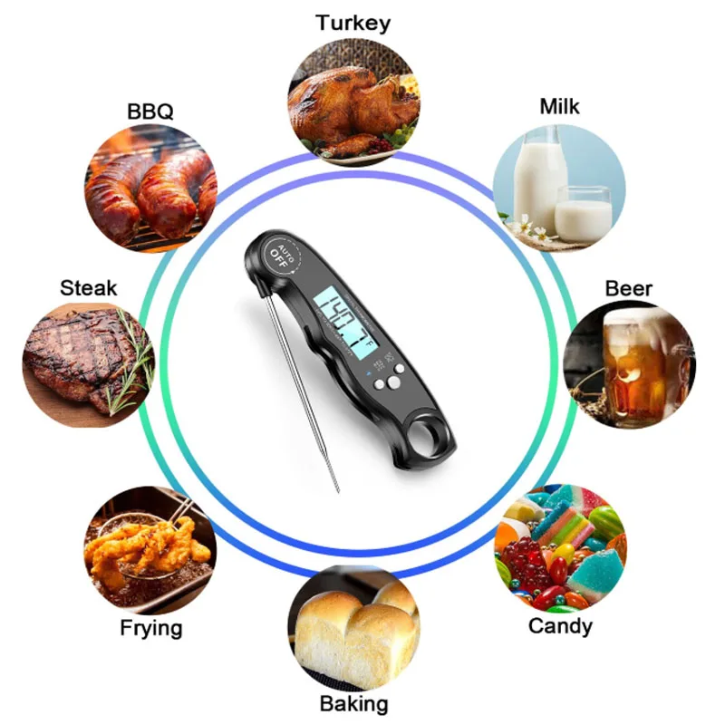 Super fast reading Food BBQ Thermometer Digital cooking thermometer with inside magnet
Super fast reading Food BBQ Thermometer Digital cooking thermometer with inside magnet