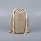 Custom linen jute drawstring jewelry gift bags pouch