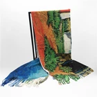 Wholesale high quality cheap digital printing polyester cashmere mens winter shawl knitted scarf