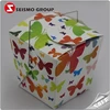 Butterfly Printing Take Out Paper Noodles Box with Metal Hangle