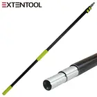 Extenclean long handle broom with 9 feet light aluminum telescopic extension American thread pole