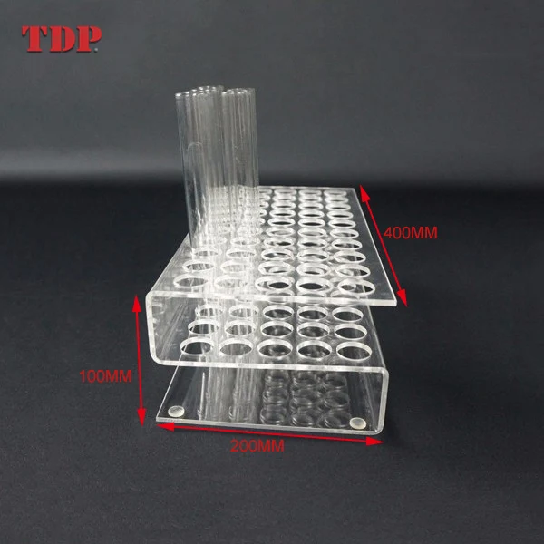 50 Holes Clear Acrylic Test Tube Display Rack/Plastic Tube Stand Holder
