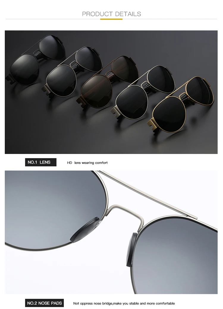 SHINELOT M925 Ready to Ship Custom Logo Branded Polarized Sunglasses Metal Frame Glasses Cat 3 UV400