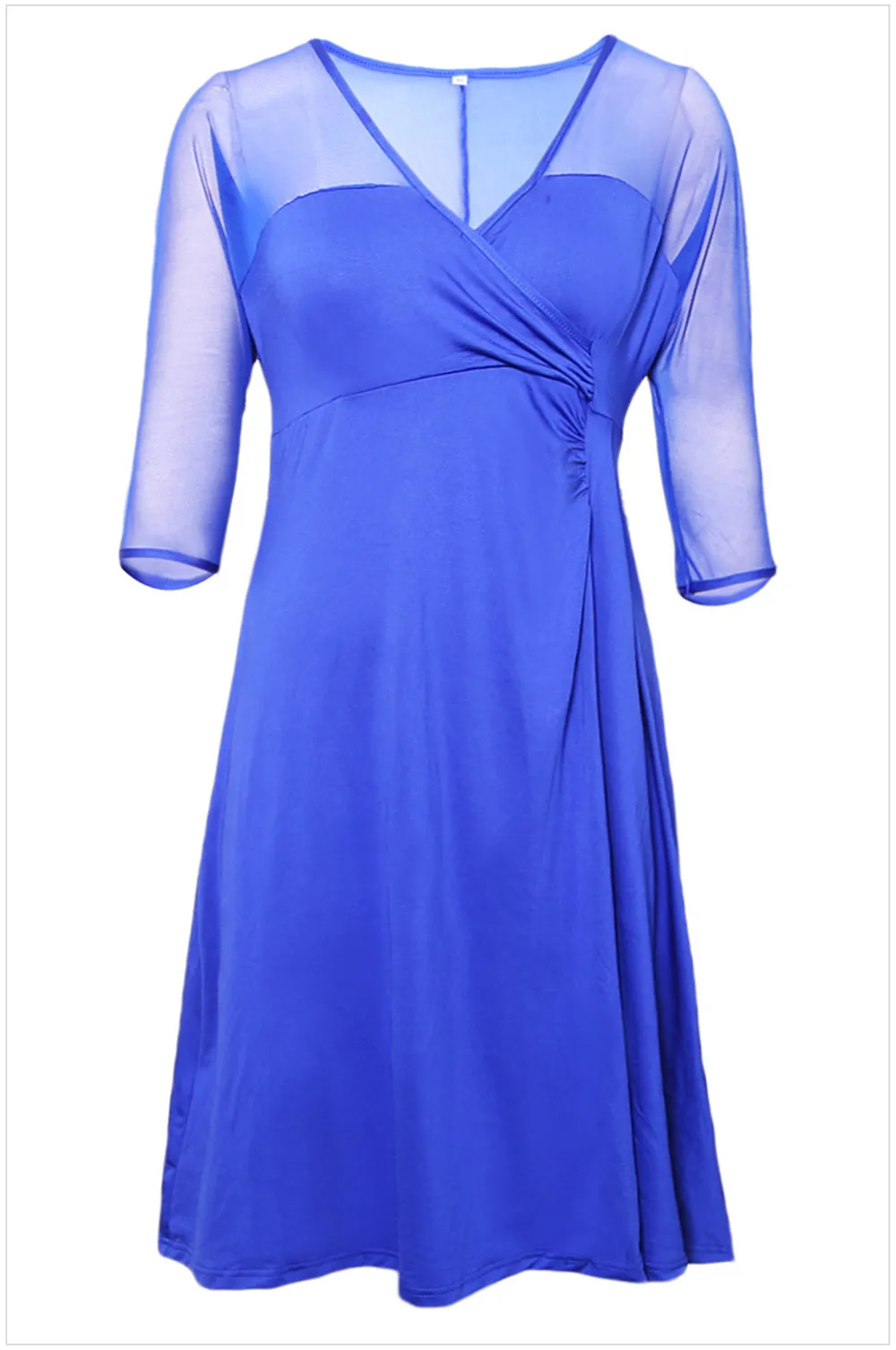 Fashion Mesh Dress Women Plus Size XL-XXXL Half Sleeve Work Wear Sugar and Spice Dress cozy vestidos Spring dress big sizes (16)