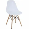 Classic modern design plastic dining chair with wooden base Pyramid chair