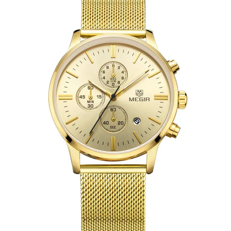 Megir 2011 Men Quartz Watch Luxury Branded Waterproof Military Sport Watches Stainless Steel Gold Men Wristwatch Megir 2011, 4 color for you choose
Megir 2011 Men Quartz Watch Luxury Branded Waterproof Military Sport Watches Stainless Steel Gold Men Wristwatch Megir 2011, 4 color for you choose