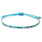 JD1099 Simple Bohemian Style Friendship Cheap Bracelet Colorful Braided Knot Charm Women Handmade Bead Seed Bracelet