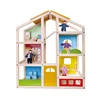 New Design Happy Family Furniture Kids DIY Wooden Toy Crib Doll House