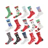 hot sale 15 Santa Claus elk snowman in the tube New Year Christmas stockings red socks Christmas stock Mid-Calf Socks