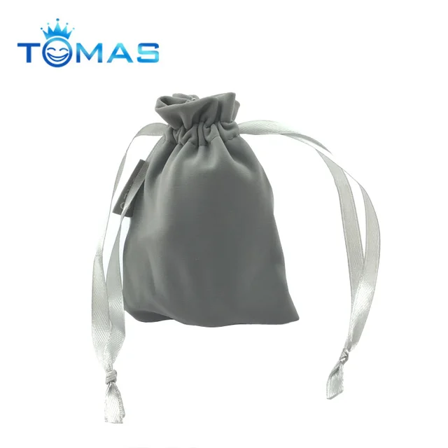 custom logo printed nylon drawstring pouch packing bags gift