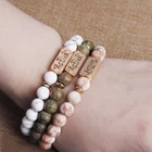 New arrivals wholesale jewelry active stretchy bead bracelets 8mm natural lava stone bracelet