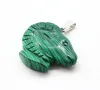 Horse Head Carving Gift,Natural Gemstone Pendant,Unique Animal Pendant