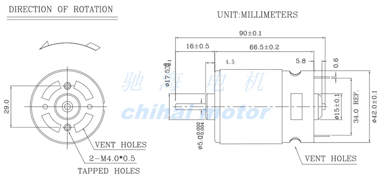 Chihai Chr S Dc V Rpm Permanent Magnet Large Torque Dc Carbon