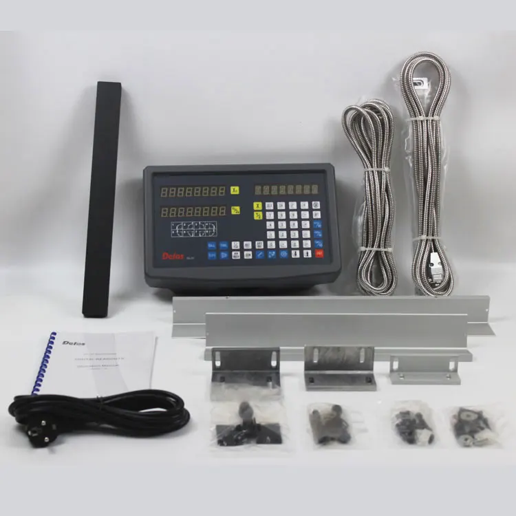 2 Axis Digital Readout DRO For Milling Lathe Machine Precision Linear Scales