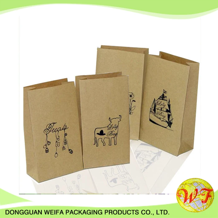 custom shopping paper bag for pharmacy kraft paper food bag wax
