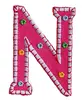 Letter Patch Craft Applique N Pink 5Cm For Jeans Clothing Fabric Crafts To Iron On Sports