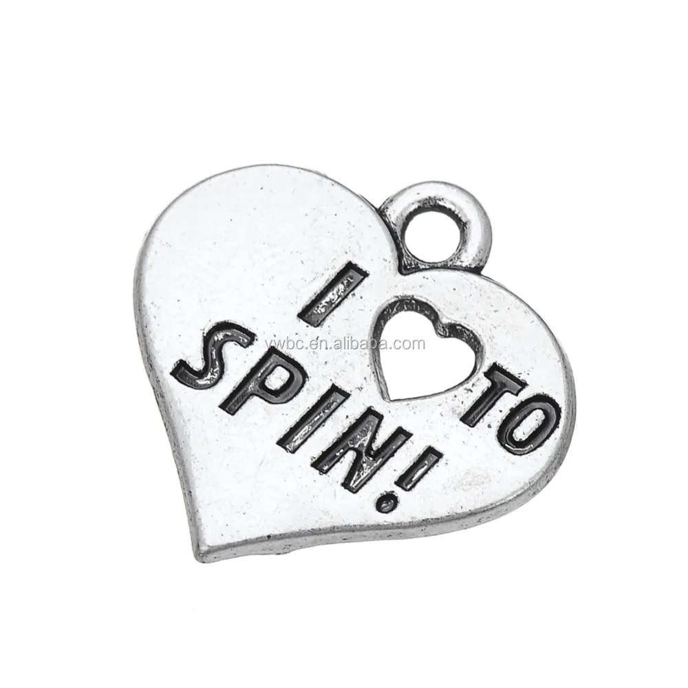 Zinc Alloy I Love To Spin Hearts Dance Pendant Word letter message Charm jewelry, Silver
Zinc Alloy I Love To Spin Hearts Dance Pendant Word letter message Charm jewelry, Silver