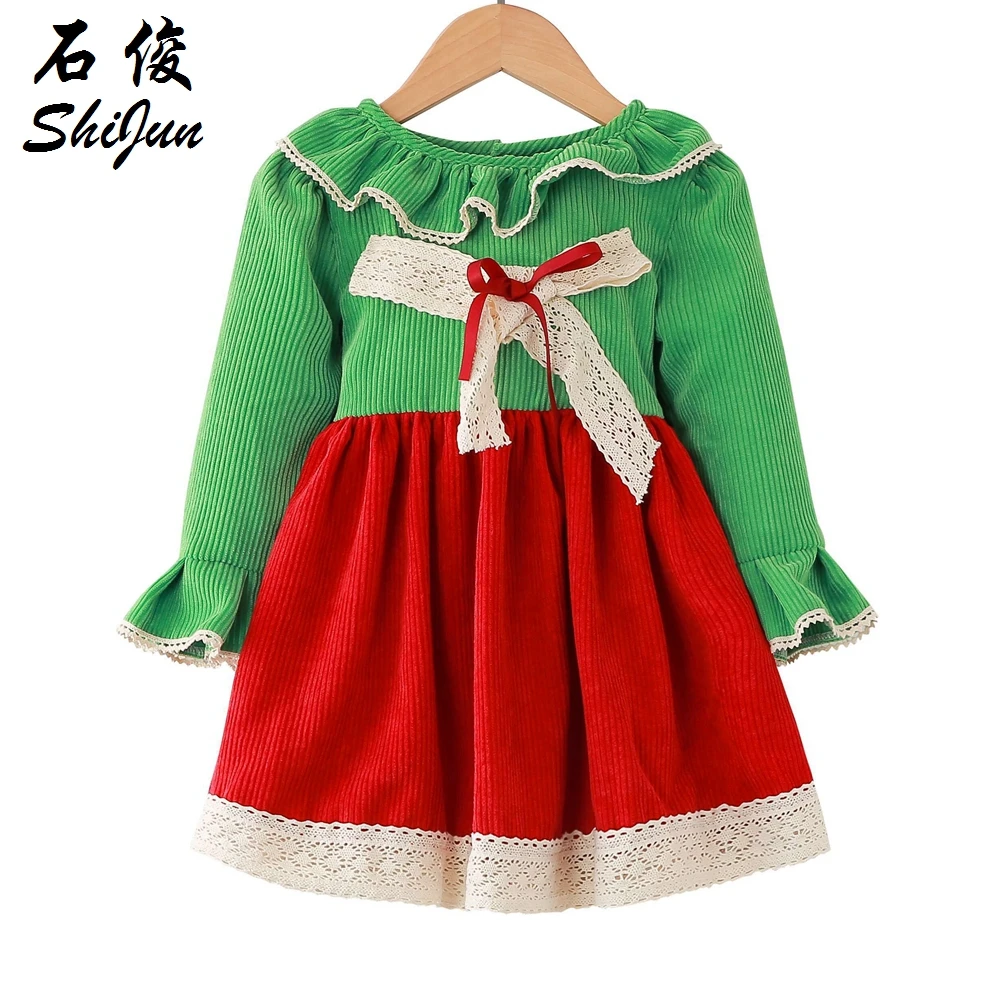 Shijun Children Dress 2019 Christmas Red Green Long Sleeve Corduroy Baby Girl dress
Shijun Children Dress 2019 Christmas Red Green Long Sleeve Corduroy Baby Girl dress