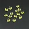 Hot sale yellow 50pcs 14mm flower loose beads in one hole in bulk crystal glass parts for Diy Jewerly/Shoes Clothes