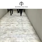 factory price luxurious decoration semi precious white crystal ice quartz stone slab