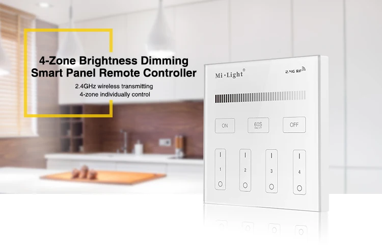 MiLight Controller T3 Wall Panel Touch Smart RGBWW CCT 4 Zone Group 220V DE