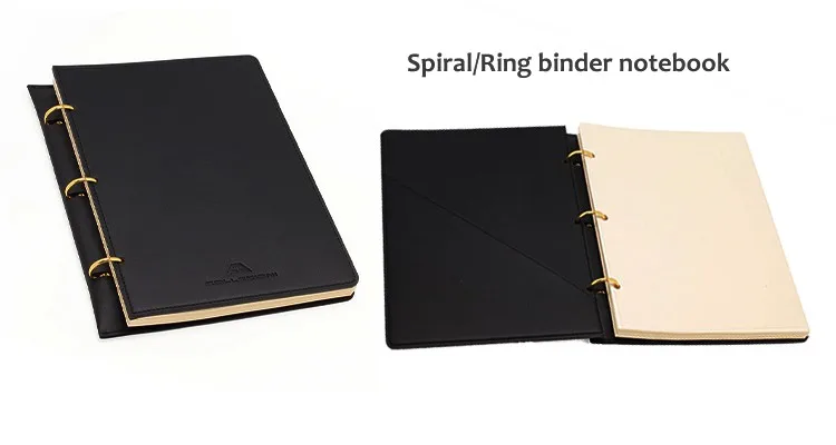 custom printed gold ring binder a5 spiral notebook