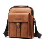 Korea style trendy mens custom casual travel sports shoulder messenger PU bag