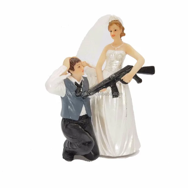 romantic bride and groom resin couple figurine wedding funny