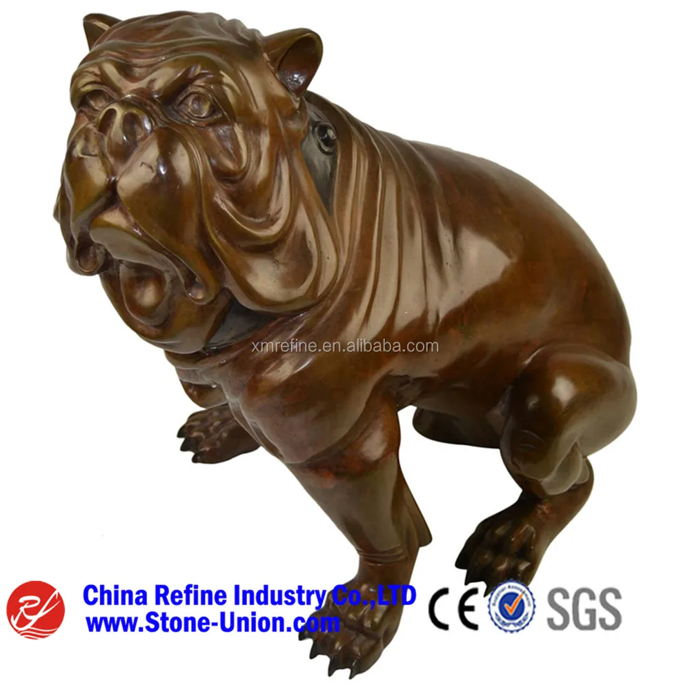 Animal sculpture bronze statue bulldog,factory price Bronze Sculpture Love Casting Metal Animal
