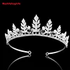 Silver Decoration Handwork Crystal Princess Crown Handmade Classic Hair Piece Rhinestone Bridal Tiara Pageant