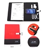 custom light up Logo notebook with power bank and USB pendrive
