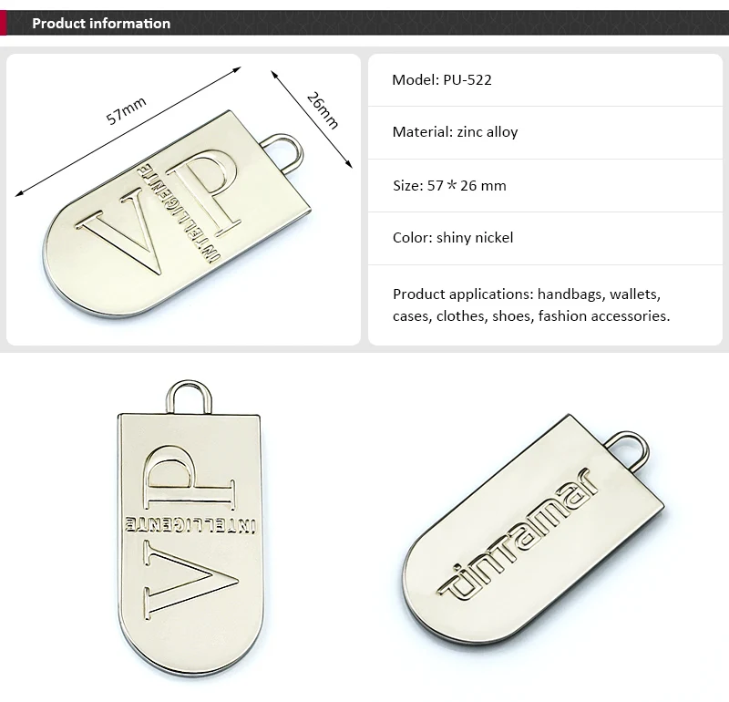 Brand Logo Metal Tag