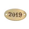 Oval Shape Engraved Logo Metal Plate Brass 2019 Serial Number Metal Logos For Jewelry