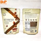printed stand up plastic zipper pouch for food packaging