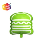 18 inch Custom printed advertising Hamburger shapes personalised free foil balloons