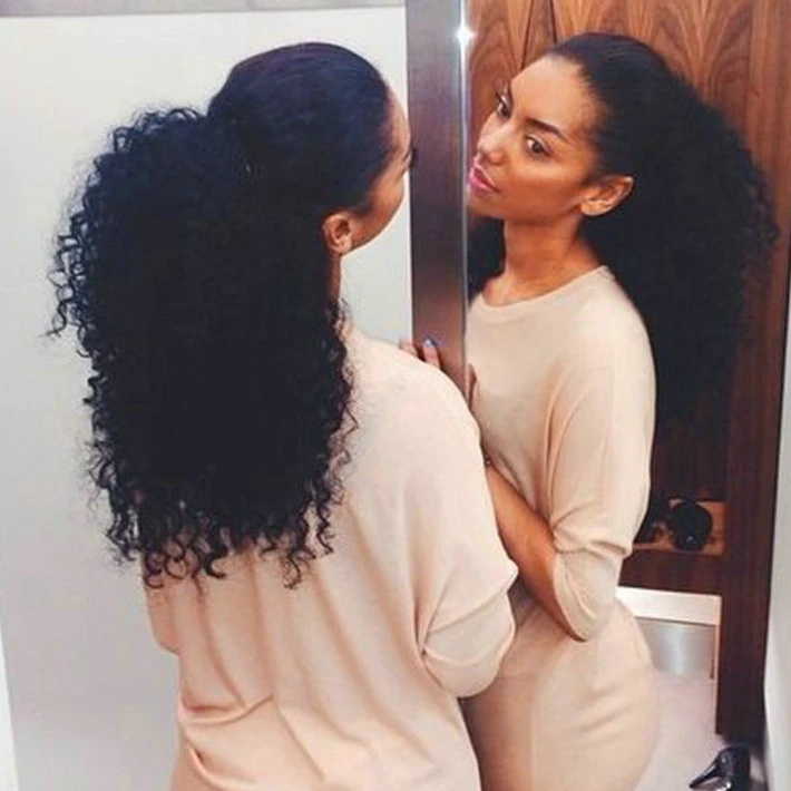 Real human Hair Afro Ponytail Clip in Extension elegant Curly Drawstring ponytail Hairpiece For Black Women160g
Real human Hair Afro Ponytail Clip in Extension elegant Curly Drawstring ponytail Hairpiece For Black Women160g