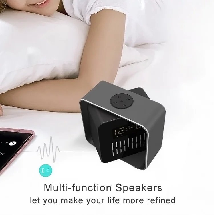 Portable Mini Bluetooth Speaker With Alarm Clock Small Speaker - ANKUX.COM