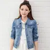 2018 Fashion Women Jeans Jackets Short Tops Long Sleeve Denim Coat Vintage Ripped For Women Clothing chaquetas mujer