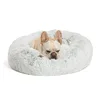 Long Plush Pet Bed Round Kennel Doughnuts Orthopedic Pet Bed