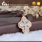 Gift Craft Cross Cross Excellent After-sales Service Tailor-made Saint Wood Craft Cross Necklace