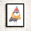 Kids Room Ornament Nordic Simple Lovely Owl Printed Canvas Painting