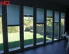 Garden glass folding door with blinds insert
