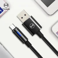 

Mcdodo intelligent power off re-charge automatically data line ,Black Nylon braided sync fast charging data cable for Android