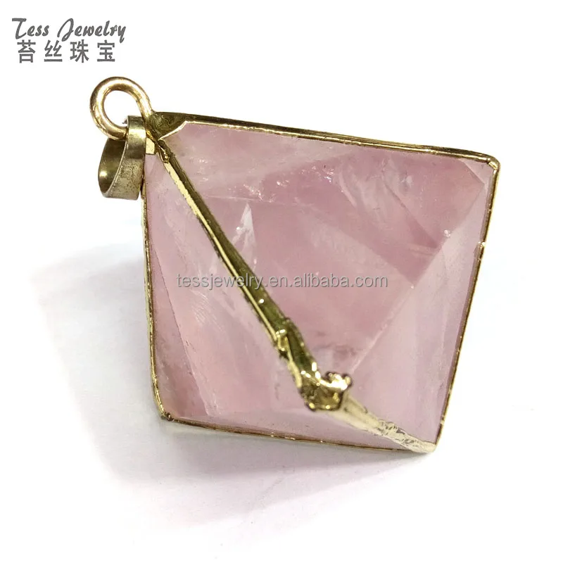 Popular Natural Pink Chakra Healing Crystals Healing Rose Quartz Point Stones Pendants Gold Plated Stone Pendant
Popular Natural Pink Chakra Healing Crystals Healing Rose Quartz Point Stones Pendants Gold Plated Stone Pendant